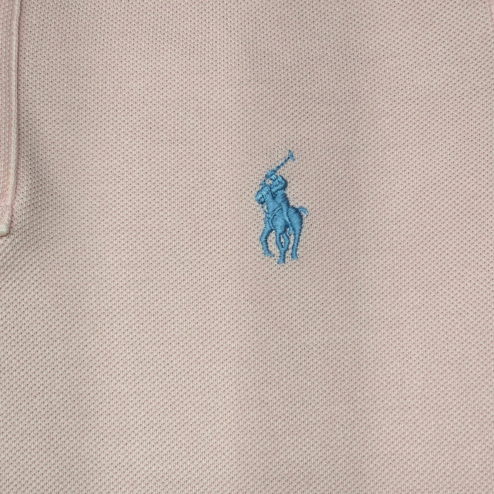 Polo Ralph Lauren The Mesh Mini Polo Dress Womens S Pink Blue Pony Cotton - Picture 11 of 13